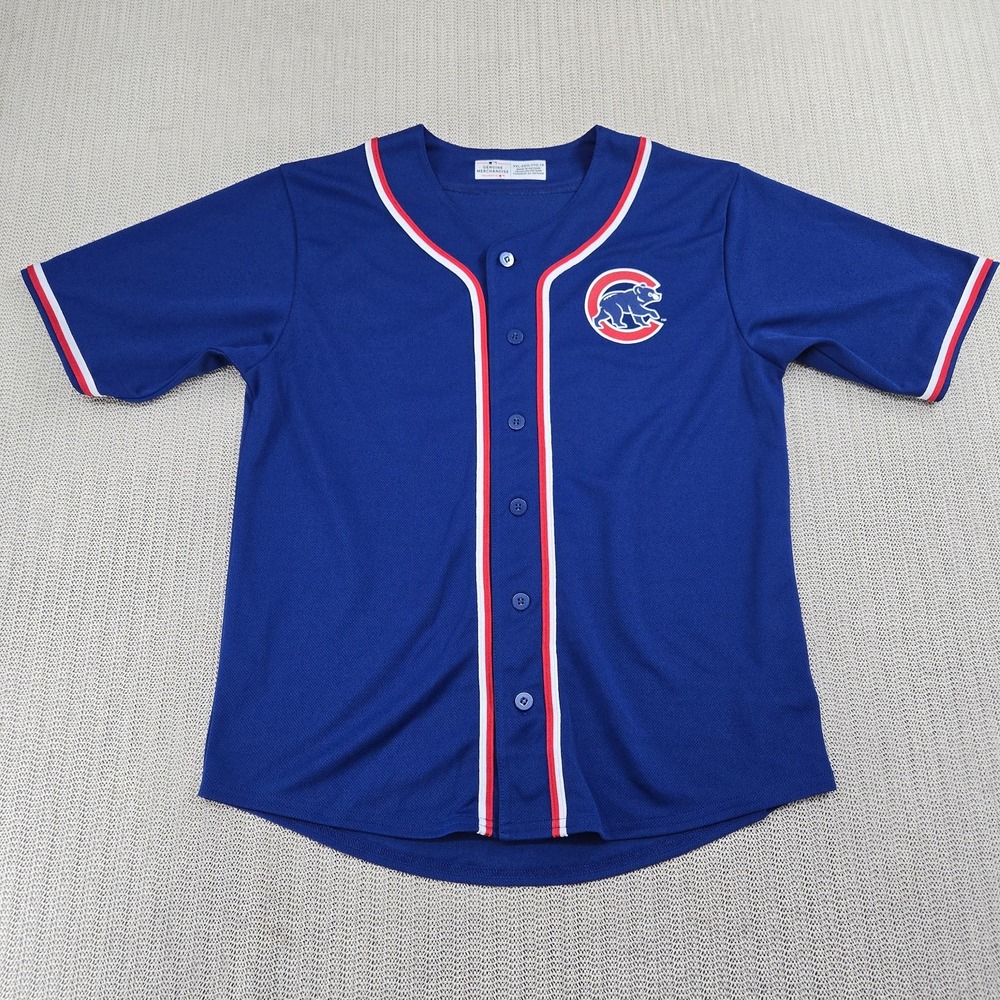 Chicago Cubs Jersey Shirt Youth 2XL MLB Baseball Button Down Genuine Merchandise
